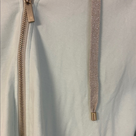 Lorena Antoniazzi Mint Green Hoodie with Zip Closure - Picture 4 of 6